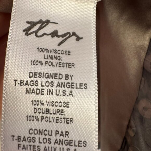 T Bags Los Angeles Jacket Open Cardigan Shades of Gray S/M Sequined Snake Print - Picture 6 of 8